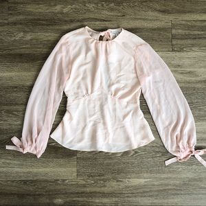 TOPSHOP • chiffon tea blouse